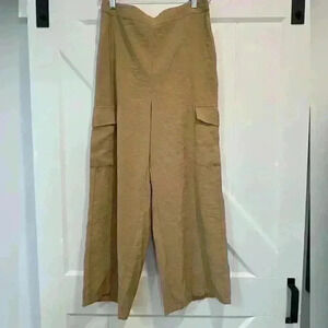 RACHEL By Rachel Roy Pull On Cropped Wide Leg Cargo Pant Size M